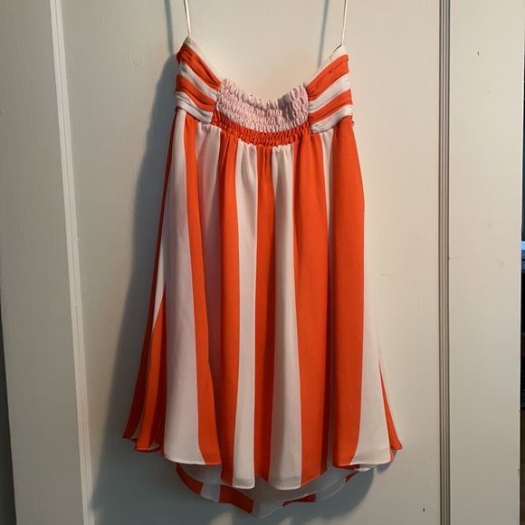 Alice and Olivia Orange and White Mini dress - Picture 4 of 7